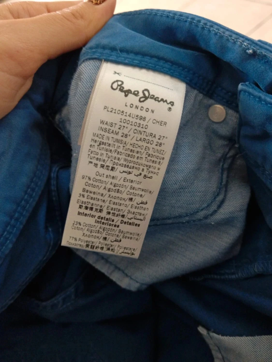 C80 calça azul Pepe Jeans W27 – photo 3